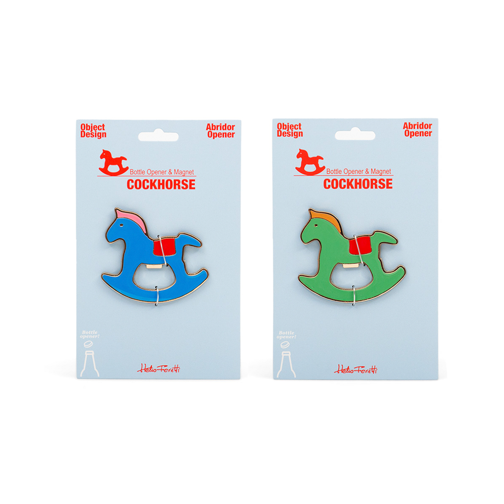 Décapsuleur Magnétique Cheval à Bascule Bleu
