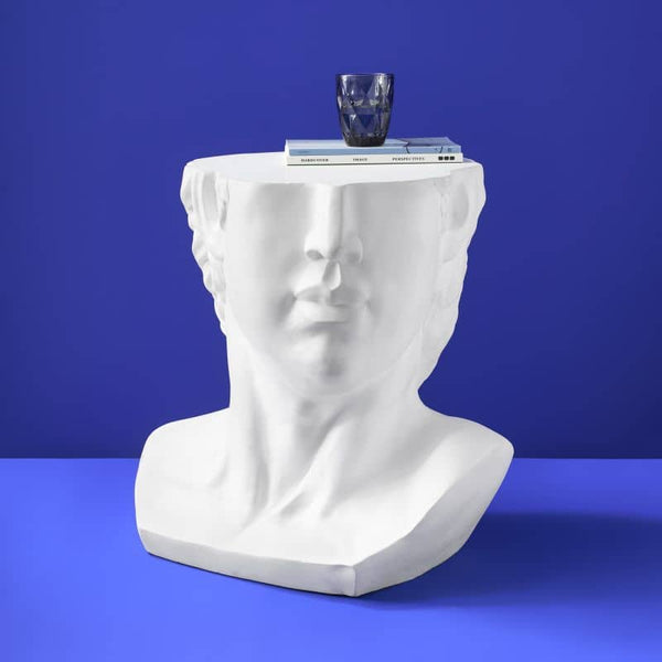 Table d'appoint David, Blanc Magnésie, 53 x 46 x 53 cm