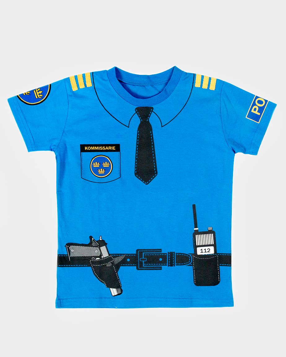 T-shirt Police en coton biologique 98-104 cl 2-4 ans