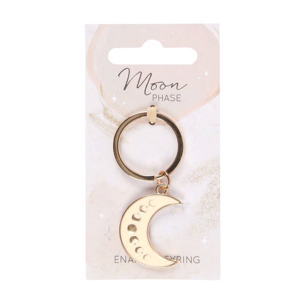 Porte-clés en émail Moon Phase Crescent