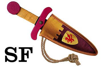 POCHETTE DAGGER SOFTIK GRENAT + DRAGON - KALID MEDIEVAL