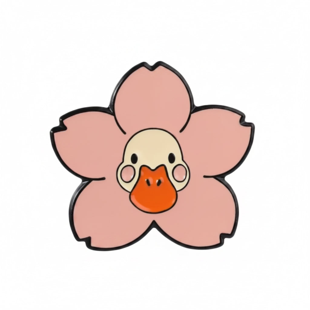 Pin’s Canard Blanc Fleur de Cerisier