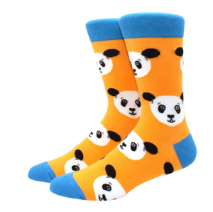 Orange Panda Socks