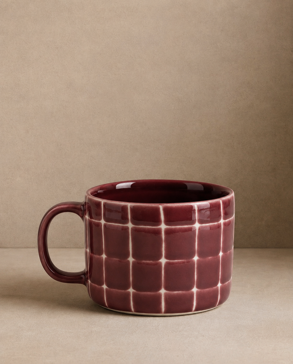 Tasse Pool en grès – 450 ml – Bordeaux