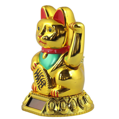 Golden solar lucky cat 18cm