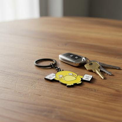 Porte-clés Canard Jaune « Let me go! »