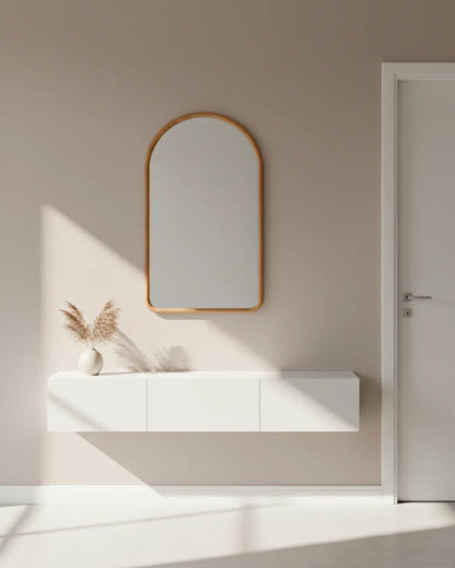 Espejo de pared arqueado madera - SYRA