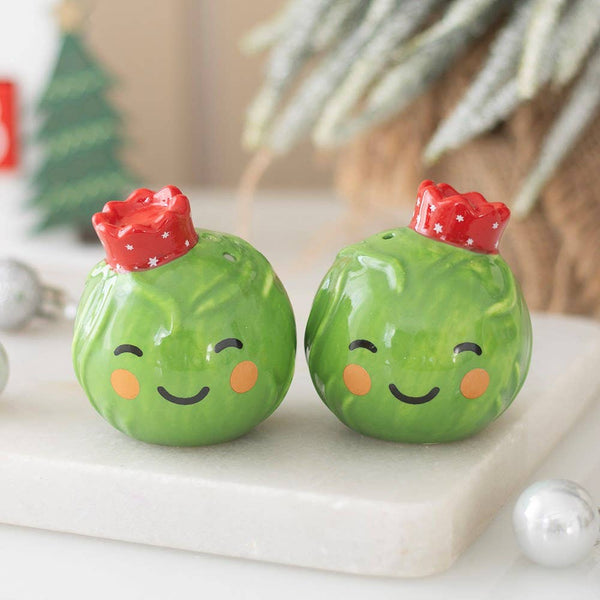 Salière et poivrière Choux de Bruxelles de Noël