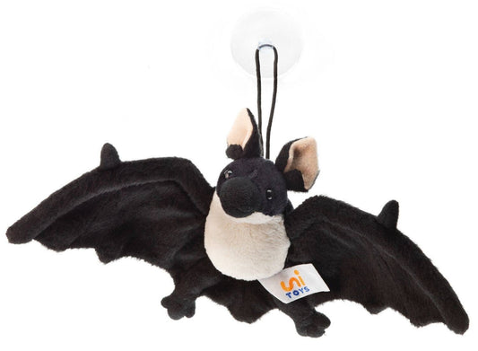 Peluche Chauve-souris (noire et blanche) - avec ventouse