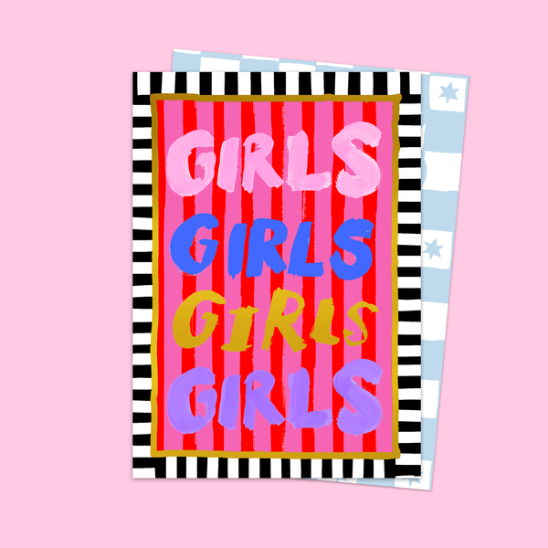 Carte à rayures pour filles