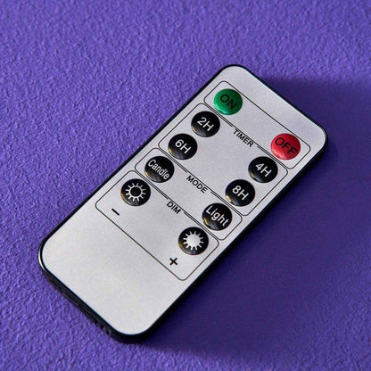 S/4 Bougie LED en bâton, Crème, H.24,5 cm avec télécommande