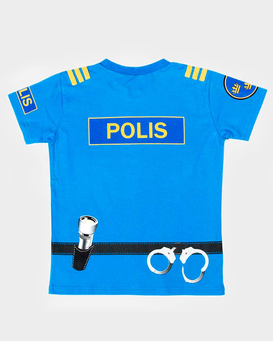 T-shirt Police en coton biologique 98-104 cl 2-4 ans