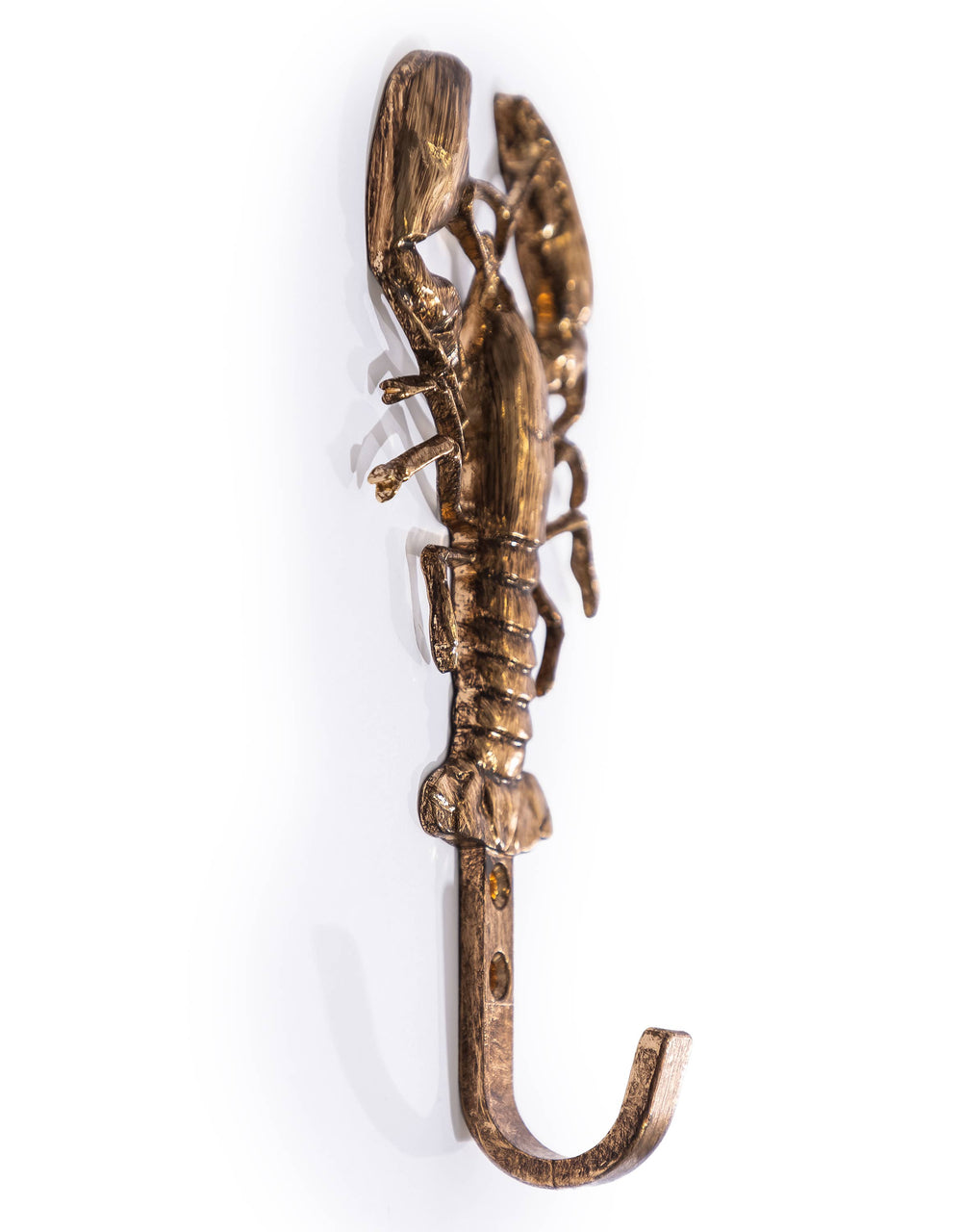 Gouden kreeft wandhaak