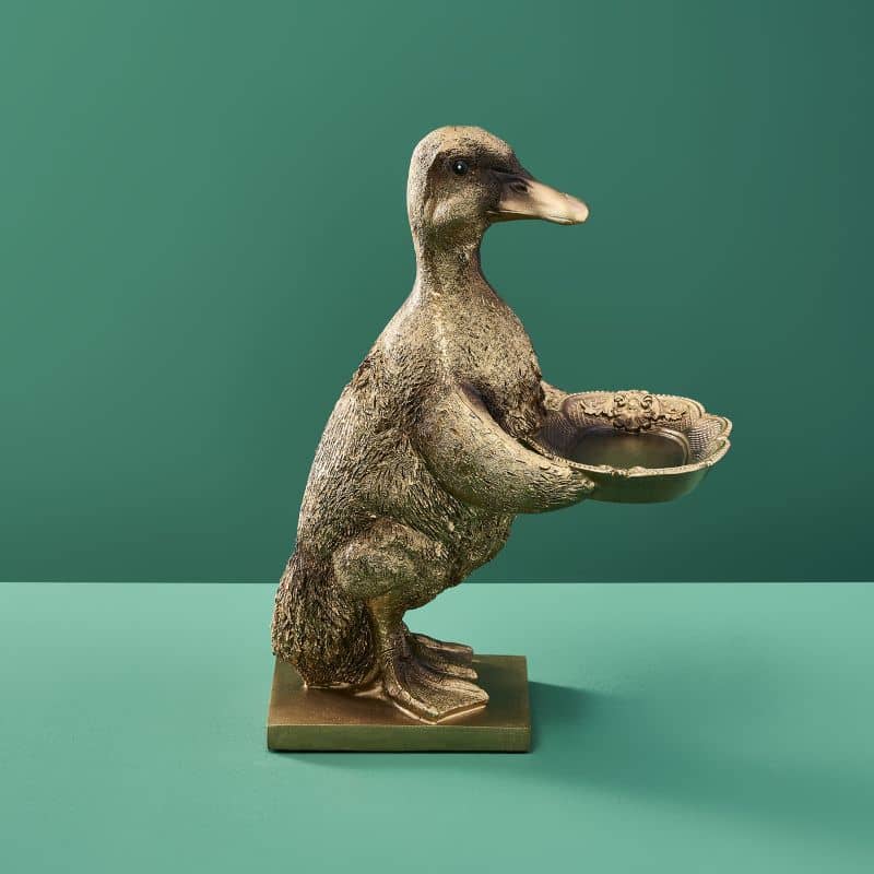 Porte-cartes Canard Or, Résine