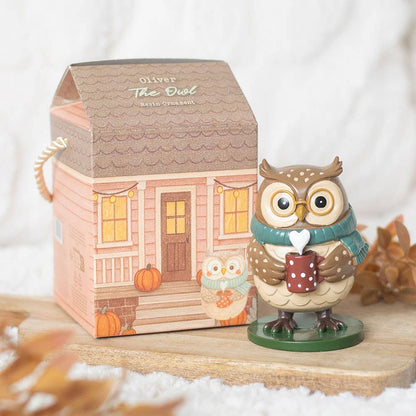 "Oliver" figurine ornament — Autumn owl