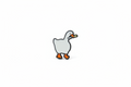 Witte eend oorbellen met mes
