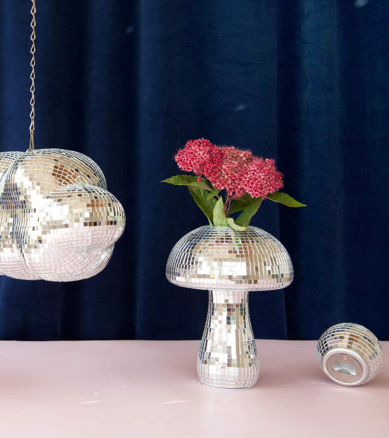 Vase champignon disco