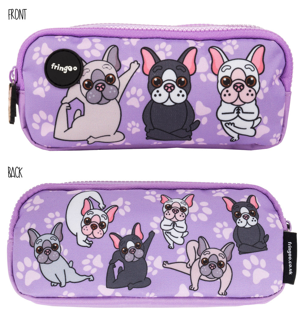 Frenchie Yoga Pencil Case