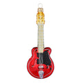 Ornement de Noël guitare électrique en verre – 15 cm