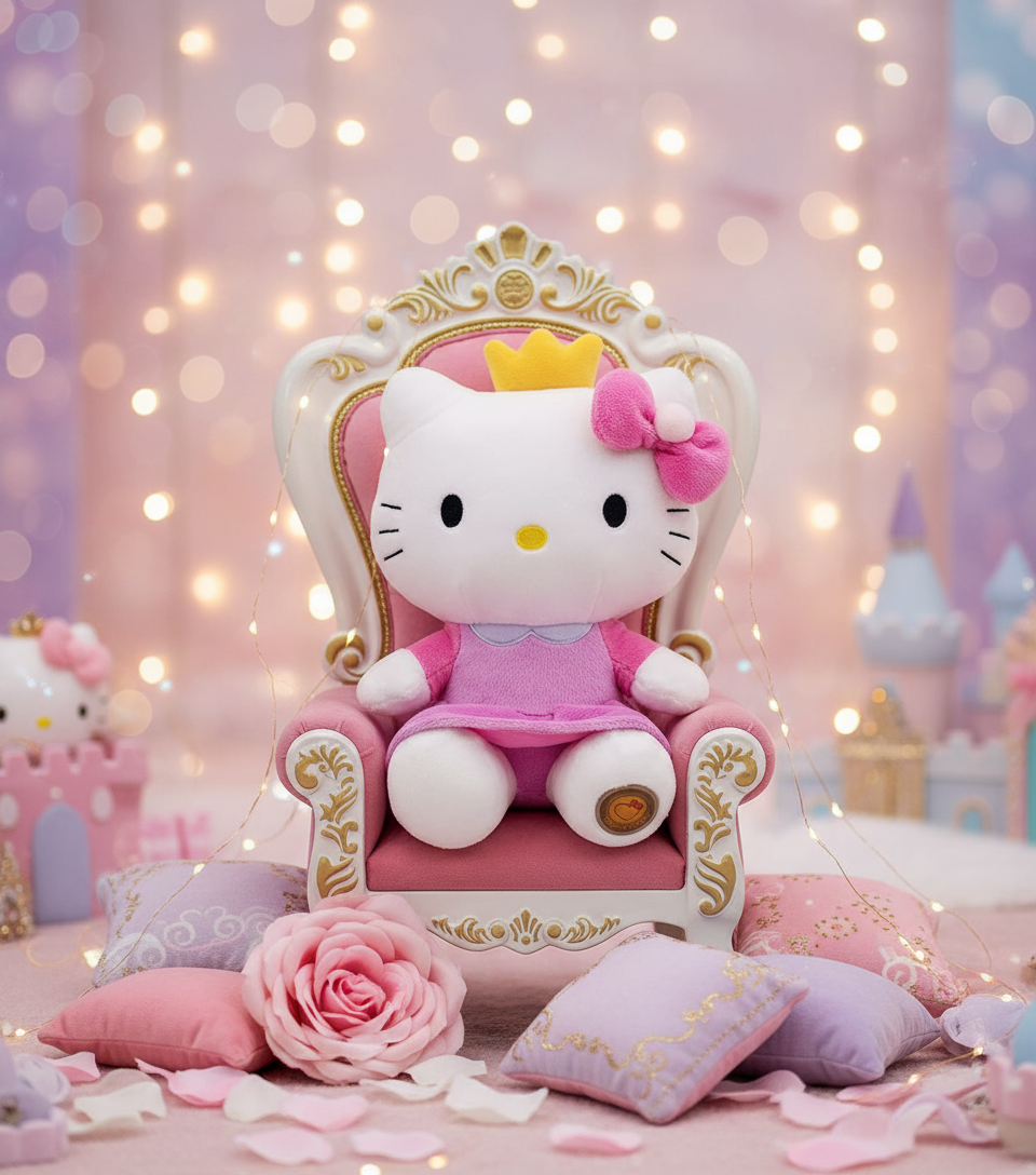 Hello Kitty prinses pluche knuffel