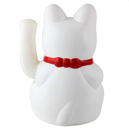 Maneki-neko gelukskat, golvende kat, 18 cm, wit