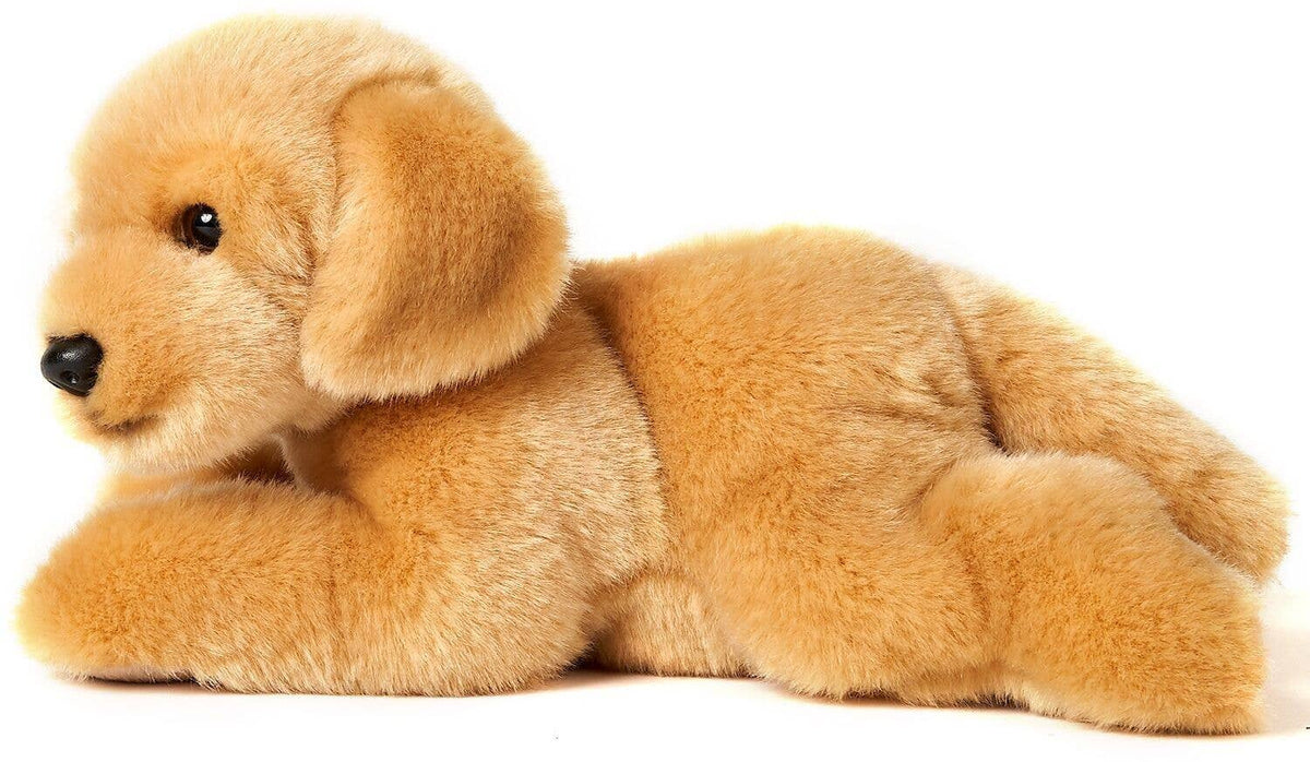 Peluche chiot Golden Retriever, couché, 24 cm (longueur)