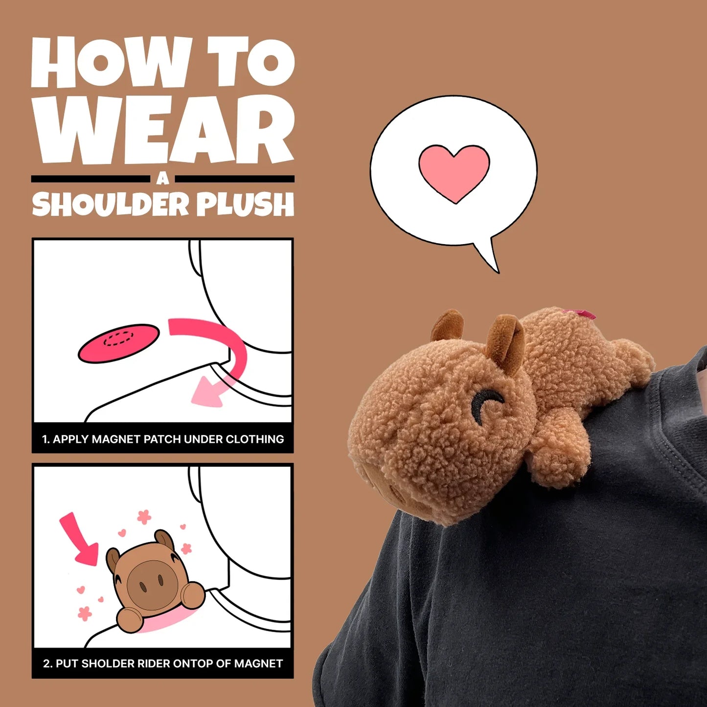 capybara shoulder rider plush youtooz
