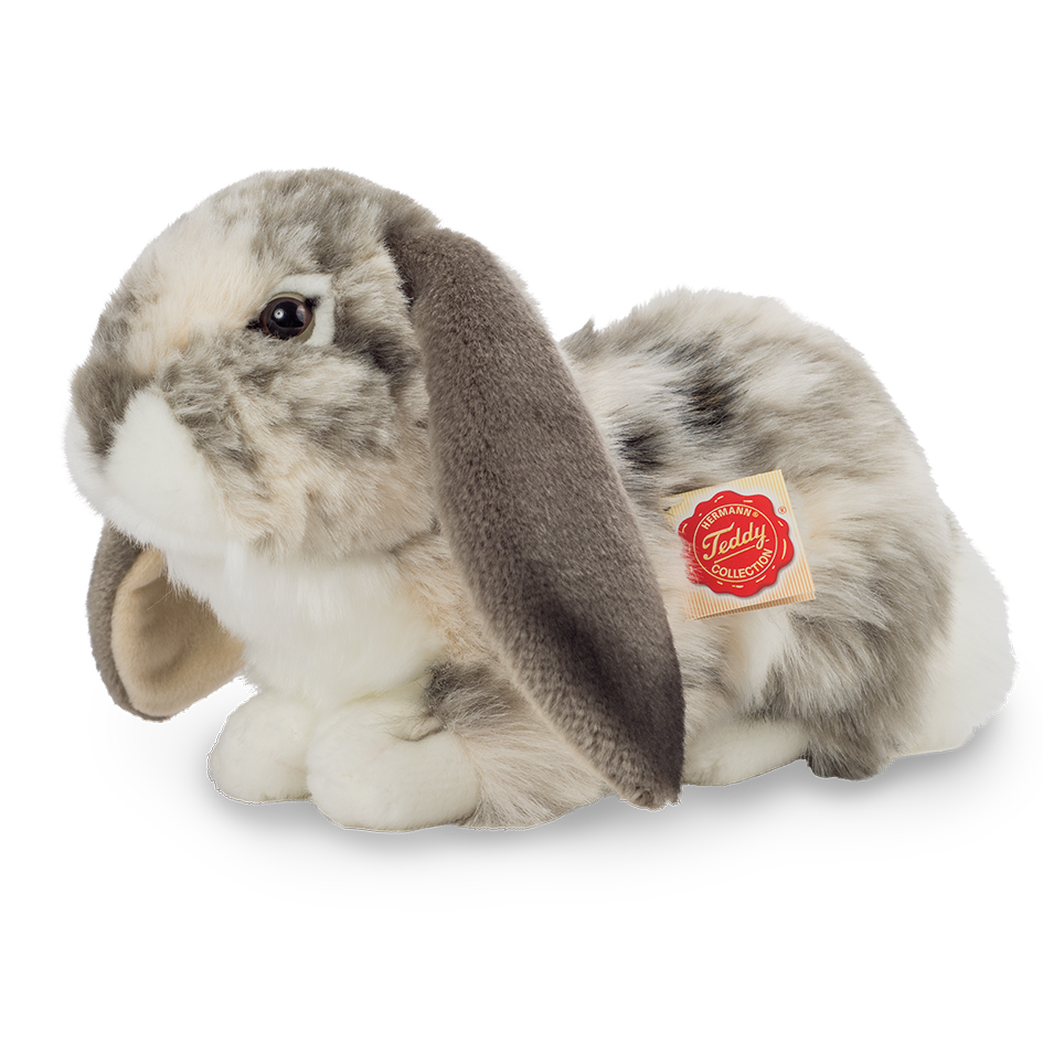 Grey and white Lop Rabbit Plush