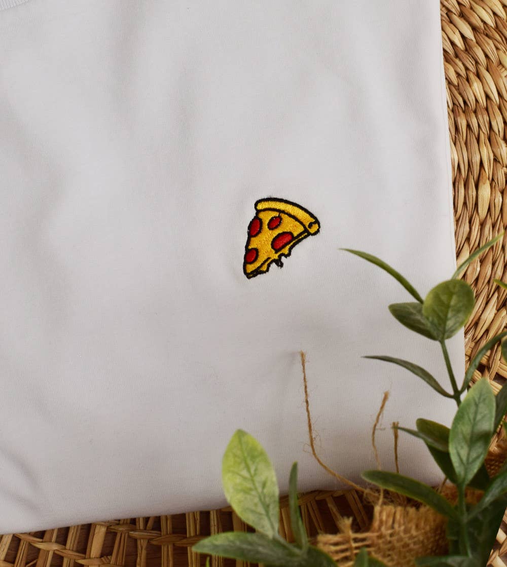 Embroidered T-shirt - Pizza