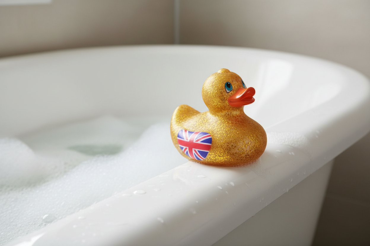 Canard Union Jack - Or Pailleté