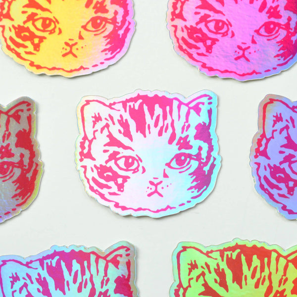 "Holo Kitty" sticker