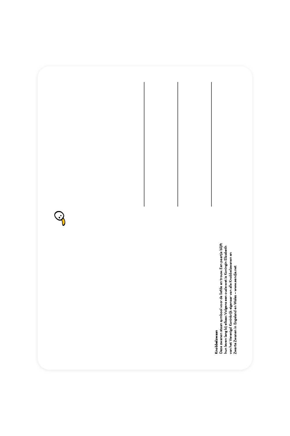 Postcard with mute swan