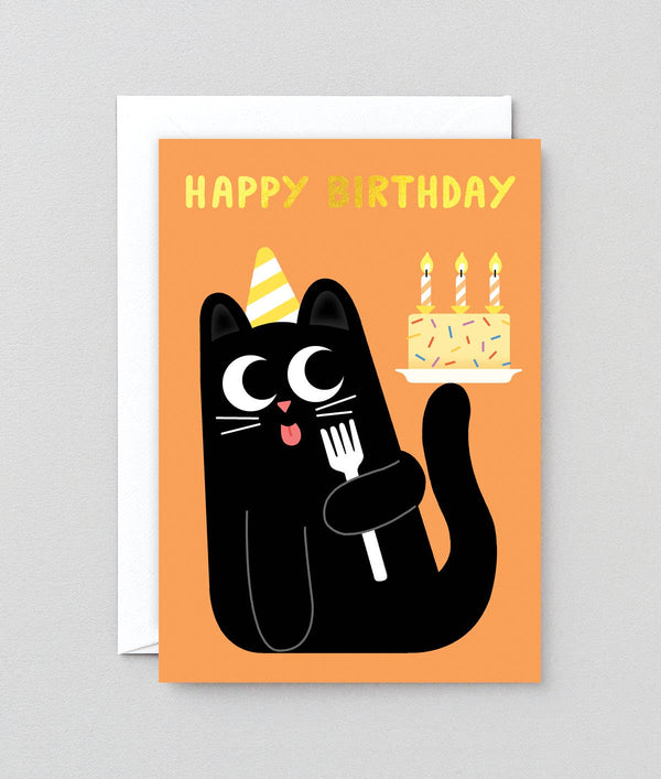 Verjaardagskaart voor een kat: "Gefeliciteerd met je verjaardag"