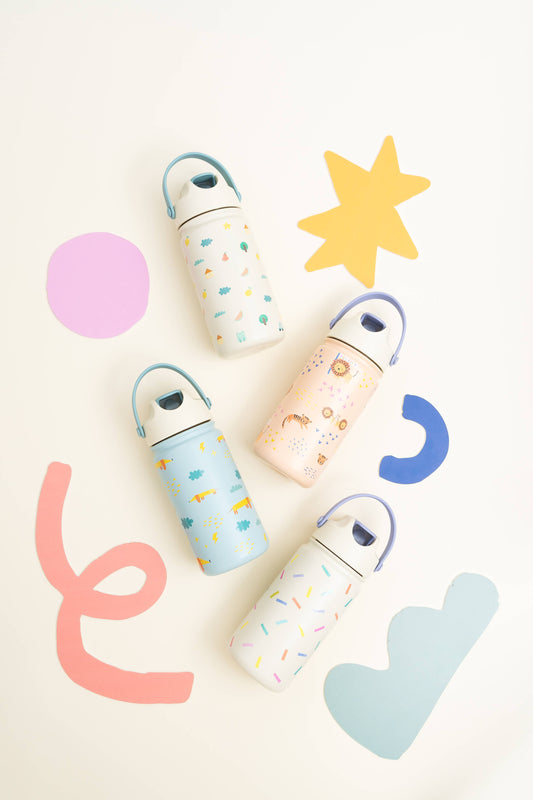 Origami stainless steel insulated water bottle for children