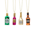 Kerstballen, fles alcohol