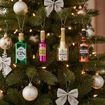 Boules de Noël Bouteille d’Alcool