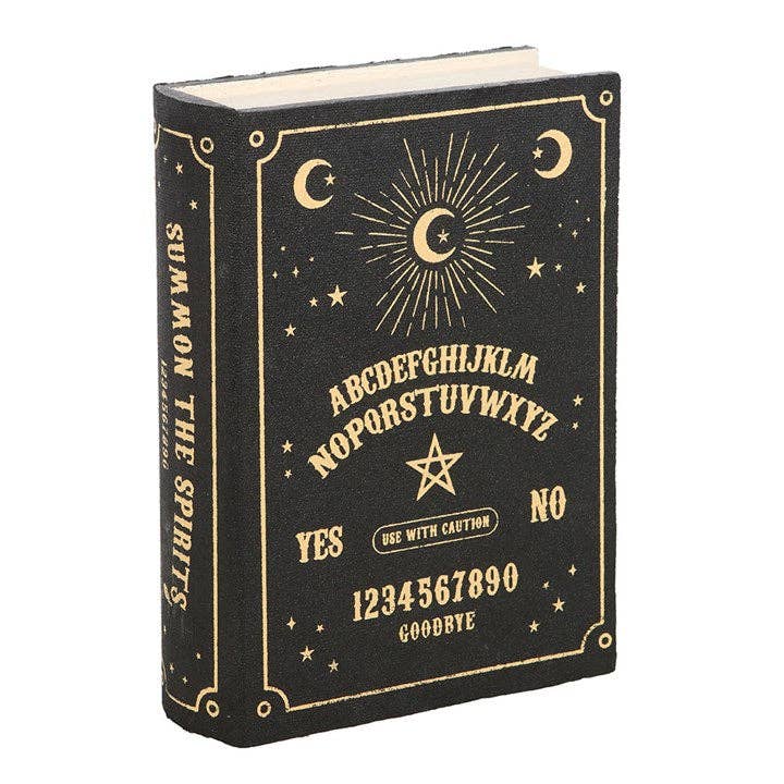 Boîte de Rangement en Forme de Livre Planche Ouija Gothique Noire