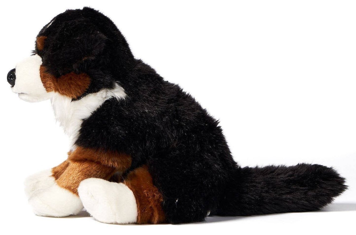 Bernese Mountain Dog plush toy, sitting