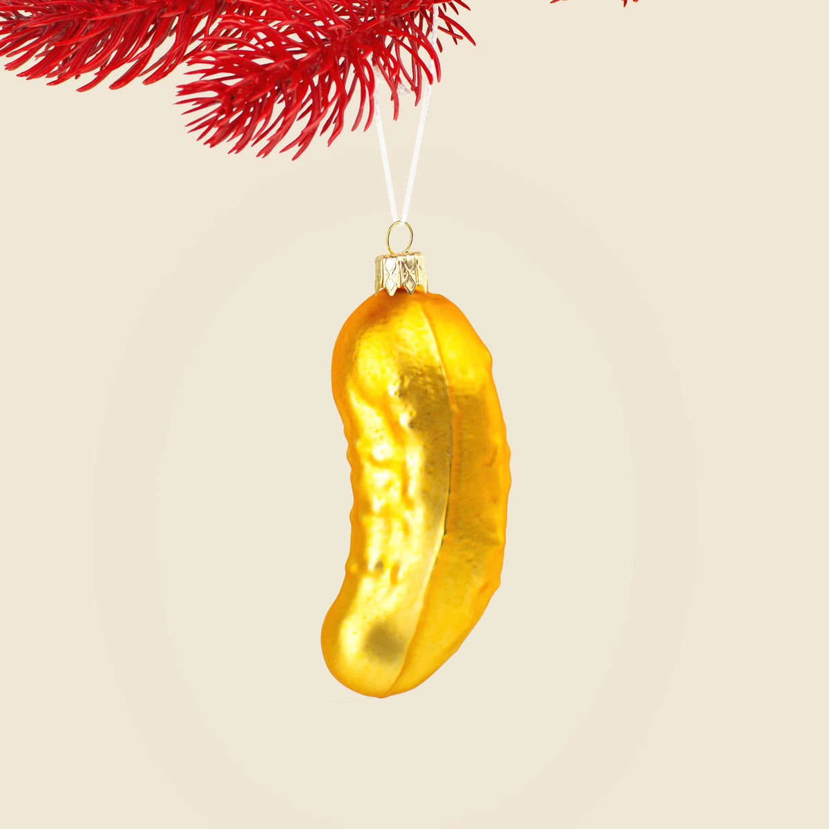 Yellow Pickle Christmas Ball