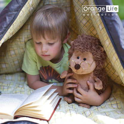 Prickle hedgehog plush toy with glasses, 20 cm