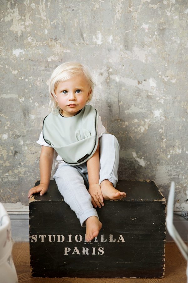 Bavoir Mineral Green