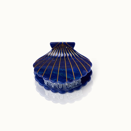 Pince à cheveux Coquillage Bleu Nuit