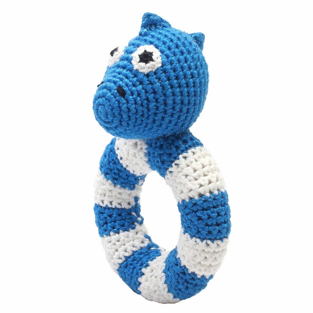 Hochet anneau - Blue Dino