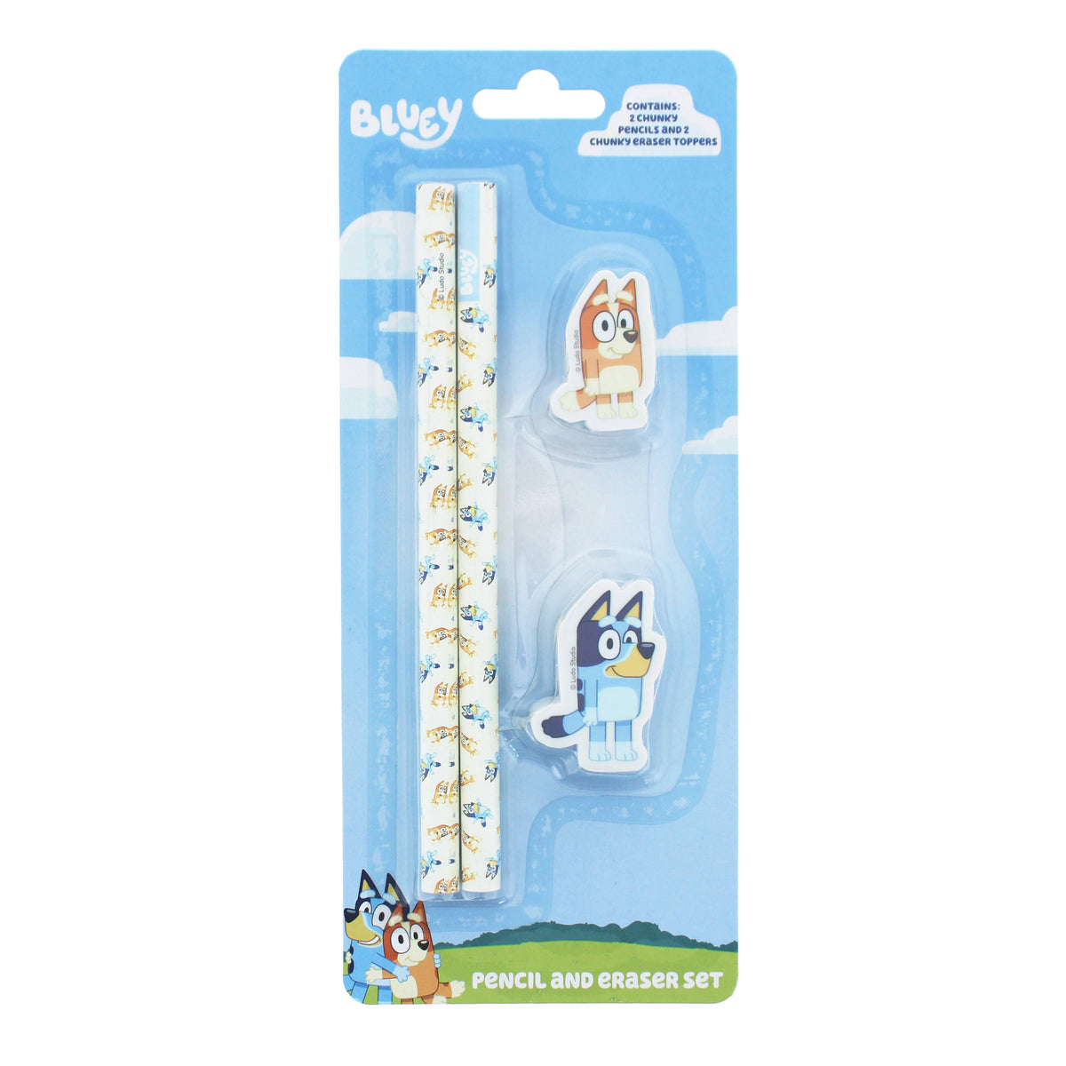 Ensemble Crayon et Gomme Bluey