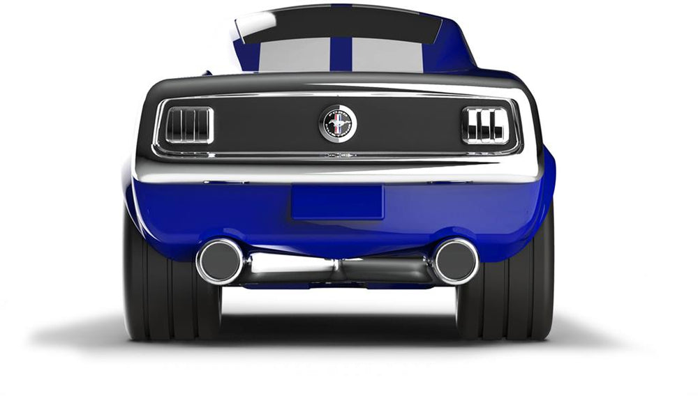 Blauwe Ford Mustang - Baghera