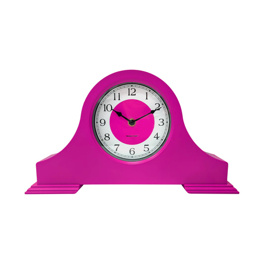 Horloge - Pendule de cheminée - Rose néon - 36x8,5x20 cm
