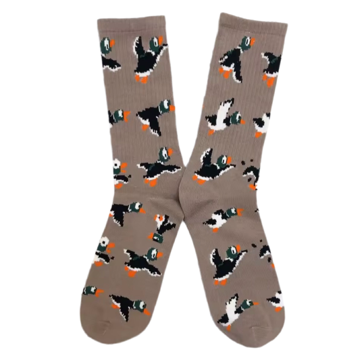 Pixel Mallard Duck Socks