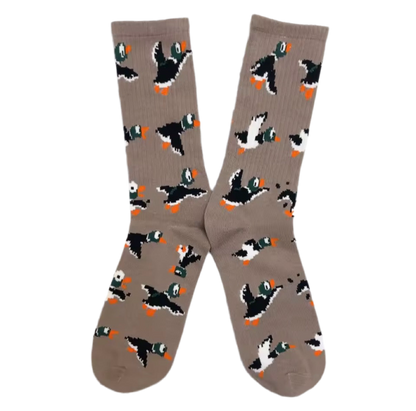 Pixel Mallard Duck Socks