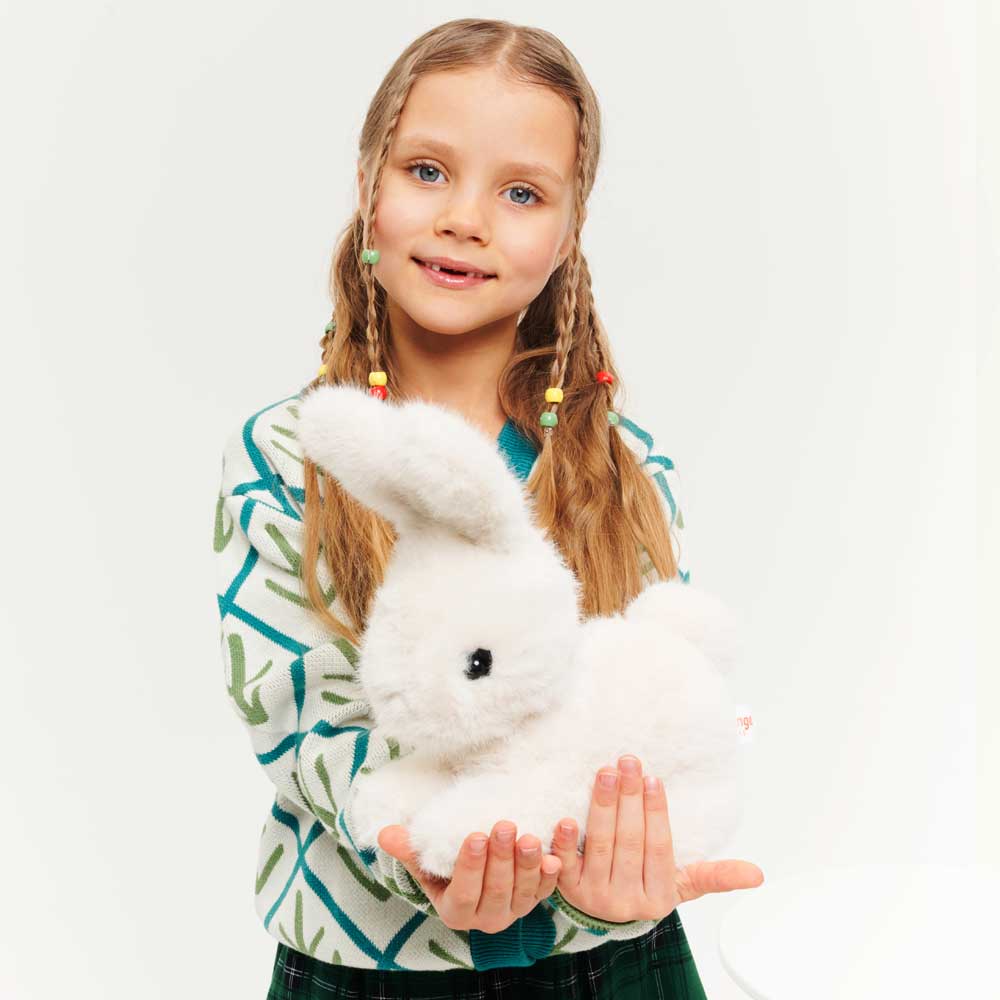 Peluche lapin blanc ultra doux (20 cm) - 0+
