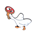 Pin’s Canard Blanc avec Panneau